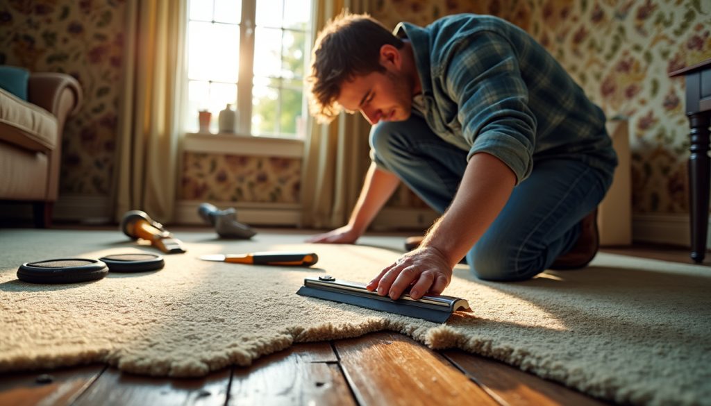 découvrez notre guide pratique étape par étape pour retirer une vieille moquette efficacement. apprenez les meilleures techniques, outils indispensables et astuces pour faciliter votre projet de rénovation et redonner vie à vos espaces.