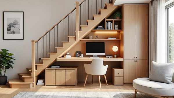 découvrez notre guide pratique pour concevoir un meuble astucieux sous l'escalier. apprenez à optimiser cet espace souvent négligé avec des idées créatives et des conseils de bricolage pour créer un rangement fonctionnel et esthétique.