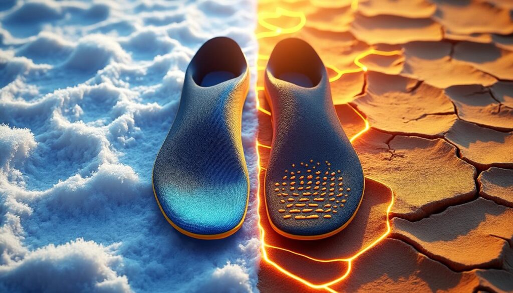 découvrez nos semelles innovantes conçues pour vous protéger et vous offrir un confort optimal lors de vos aventures par temps extrême. affrontez le froid et la chaleur en toute sérénité grâce à notre technologie avancée.