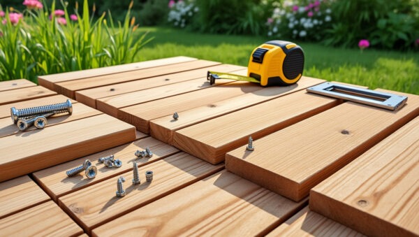 découvrez notre guide pratique pour réussir la pose de votre terrasse en bois : conseils pour déterminer le nombre de vis et leur positionnement optimal pour une installation solide, durable et esthétique.